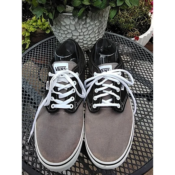 Men's Vans Sneakers Size 13 Gray and Black - Picture 2 of 8